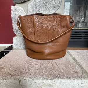 Elegant Brown Leather Tote Bag